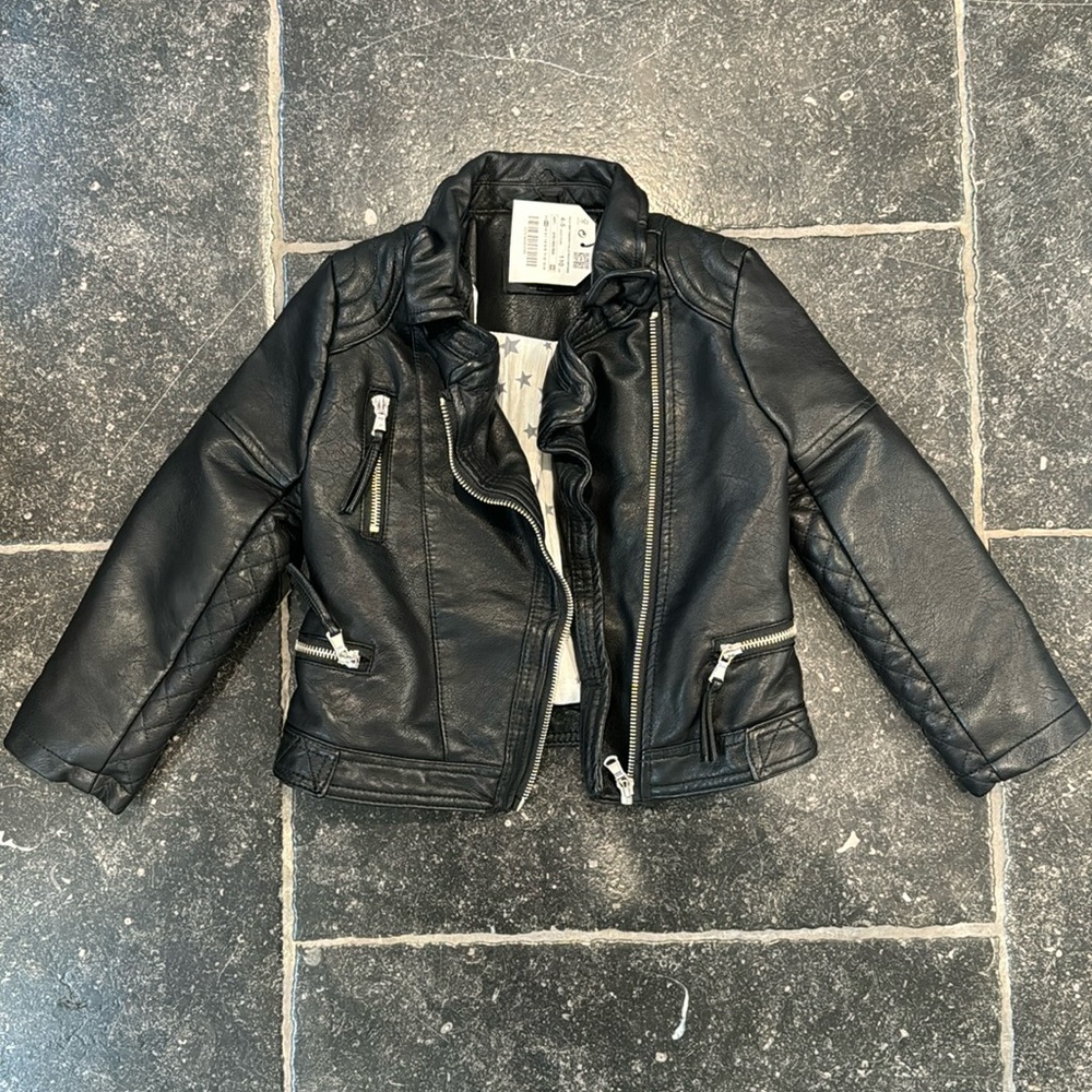 New with tags Zara girls leather jacket